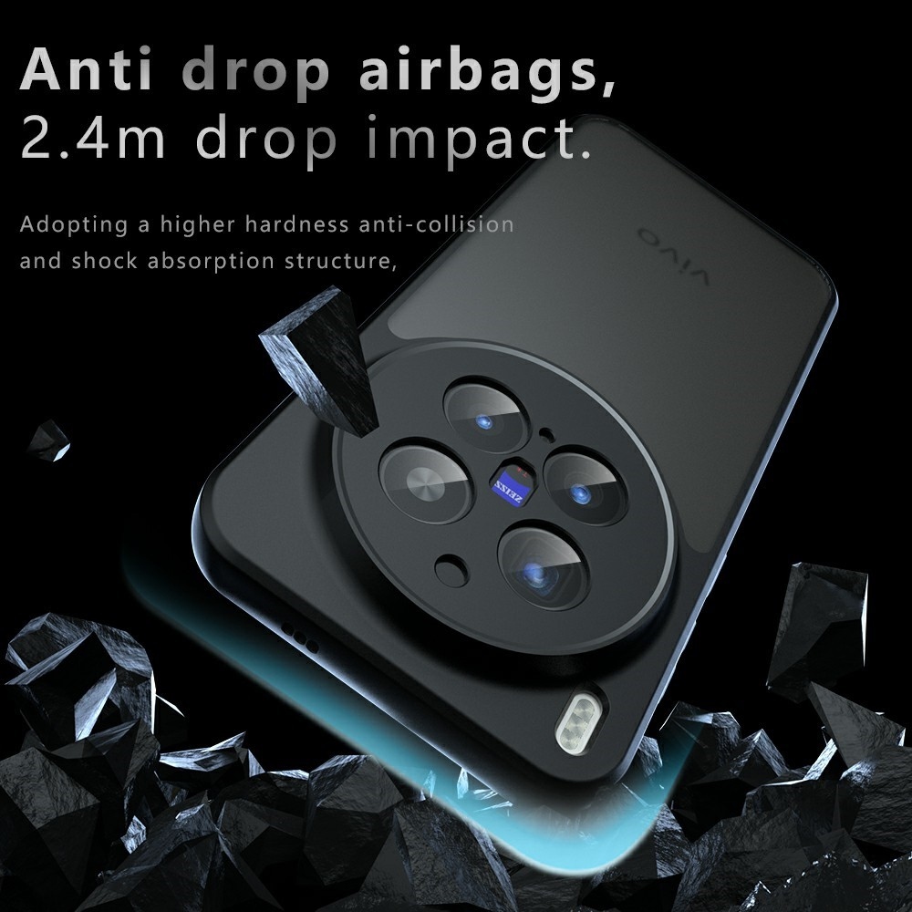 Proof gélový obal s pevným chrbtom na Vivo X300 Pro 5G - čierny