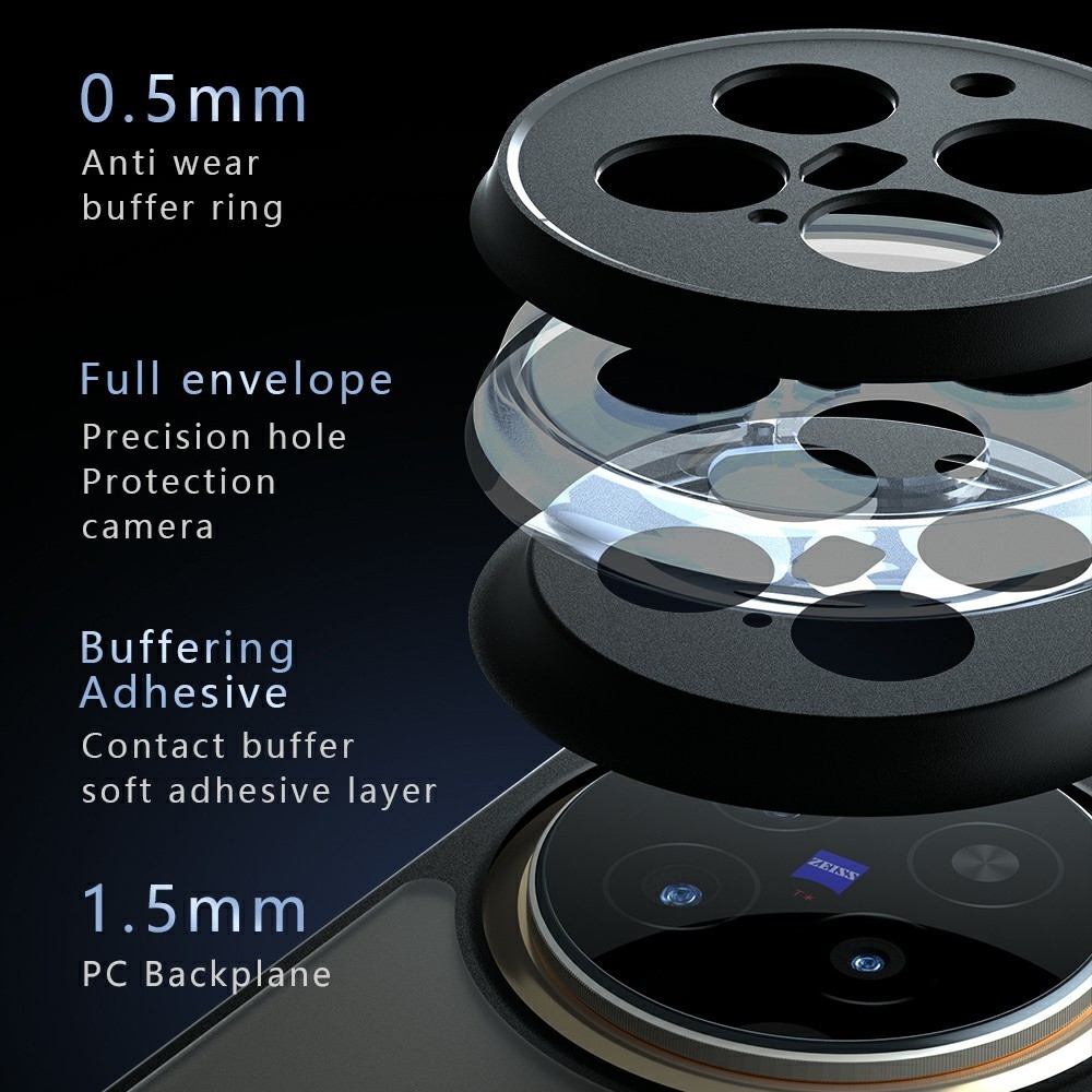 Proof gélový obal s pevným chrbtom na Vivo X300 Pro 5G - čierny