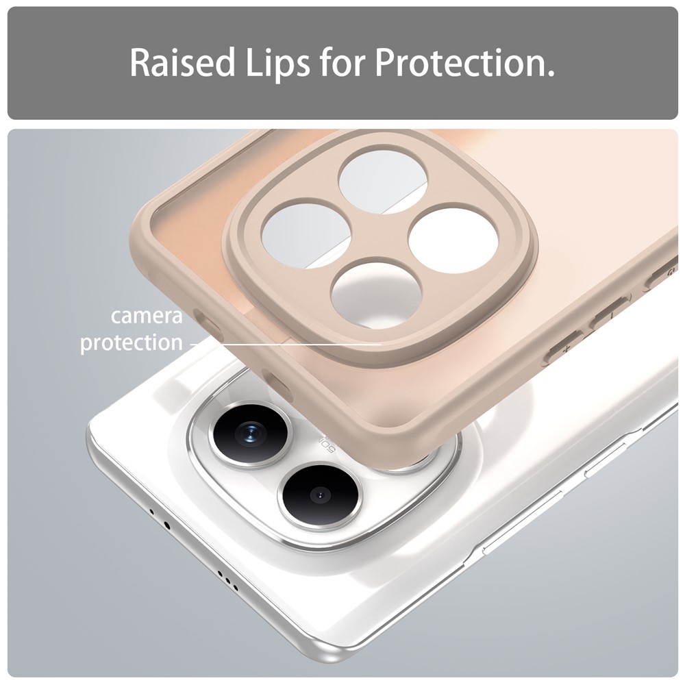 Proof gélový obal s pevným chrbtom na Xiaomi Poco M8 5G/Redmi Note 15 5G/Note 15 4G - oranžový