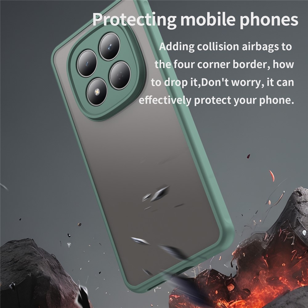 Proof gélový obal s pevným chrbtom na Xiaomi Redmi Note 15 Pro 4G - zelený