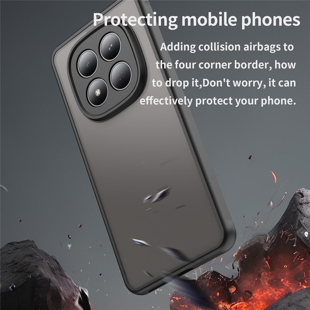 Proof gélový obal s pevným chrbtom na Xiaomi Redmi Note 15 Pro 5G - čierny