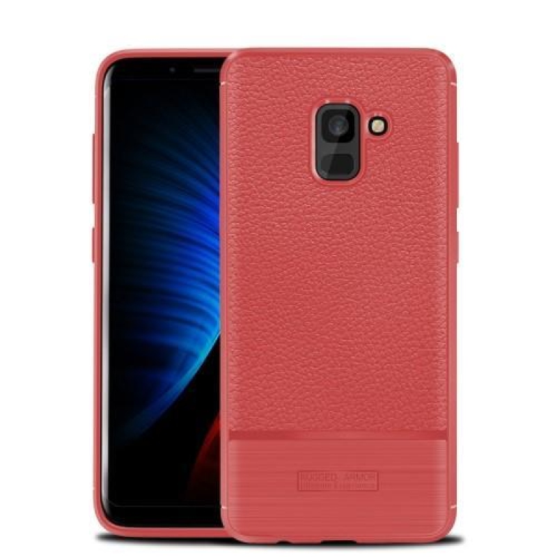 ProtectTexture gélový obal na Samsung Galaxy A8 Plus (2018) - červený