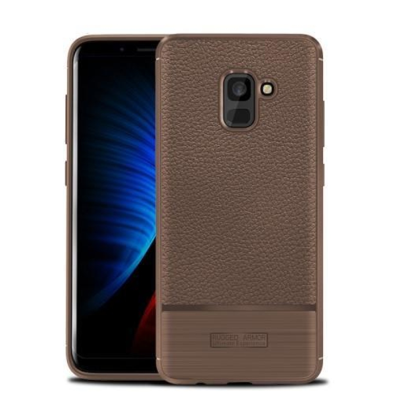 ProtectTexture gélový obal na Samsung Galaxy A8 Plus (2018) - hnedý