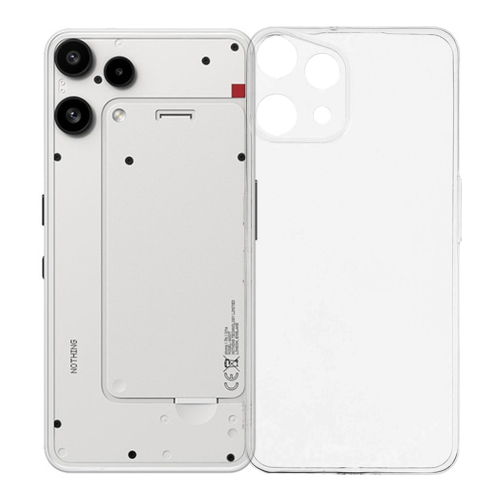 Priehľadný gélový obal na mobil Nothing Phone (3a) Lite 5G - priehľadný