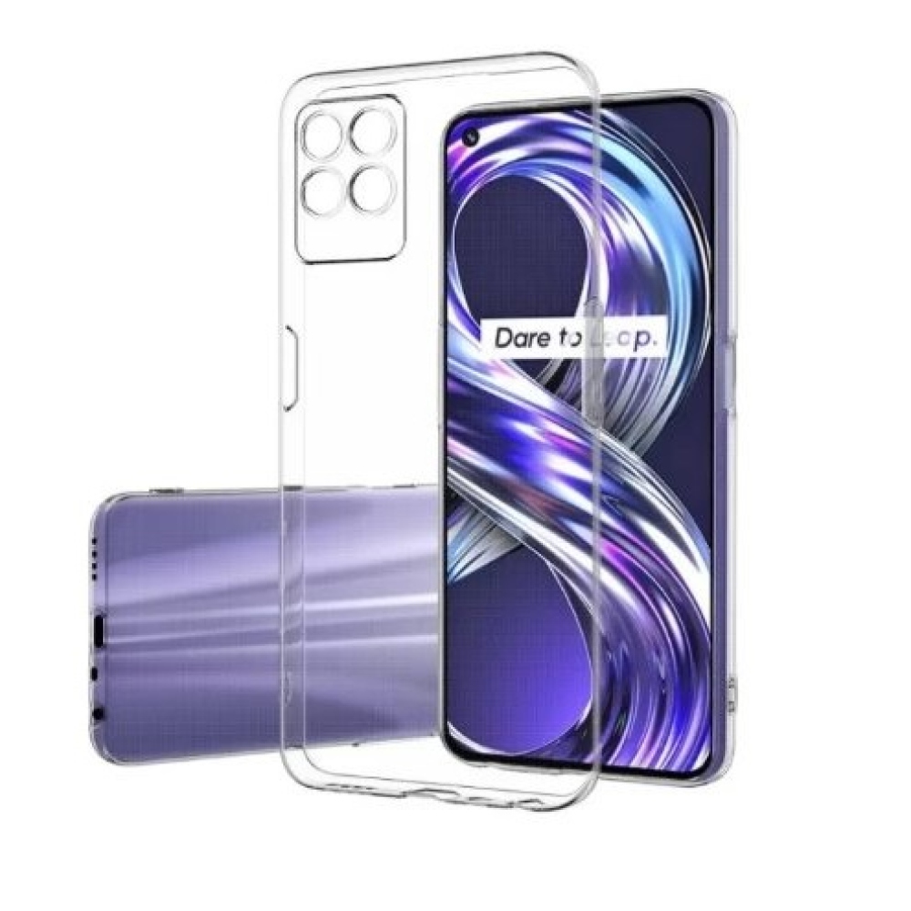 Priehľadný gélový obal na mobil Realme 8i - priehľadný