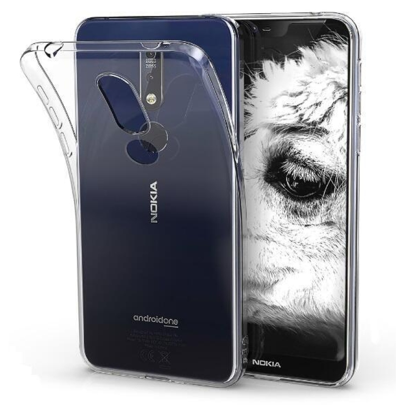 Priehľadný gélový obal na Nokia 7.1 - priehľadný