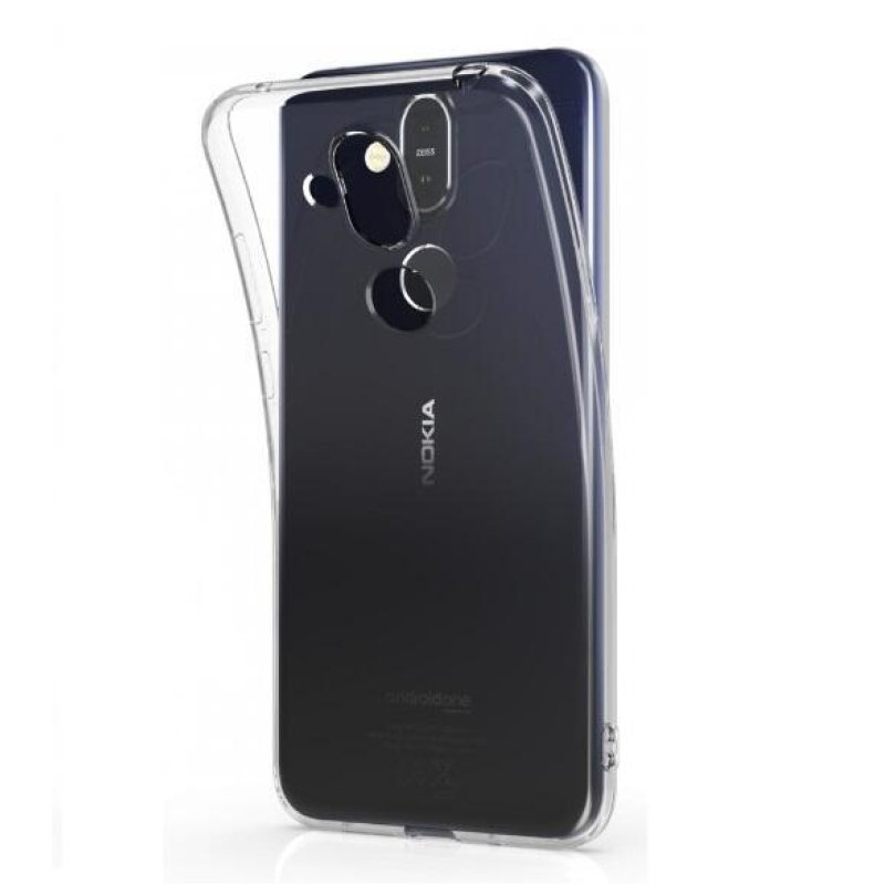 Priehľadný gélový obal na Nokia 8.1 - priehľadný