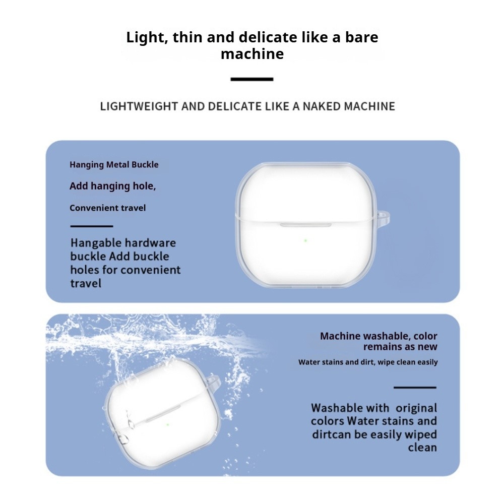 Priehľadný gélový obal na Samsung Galaxy Buds3 FE/Buds3 Pro/Buds3