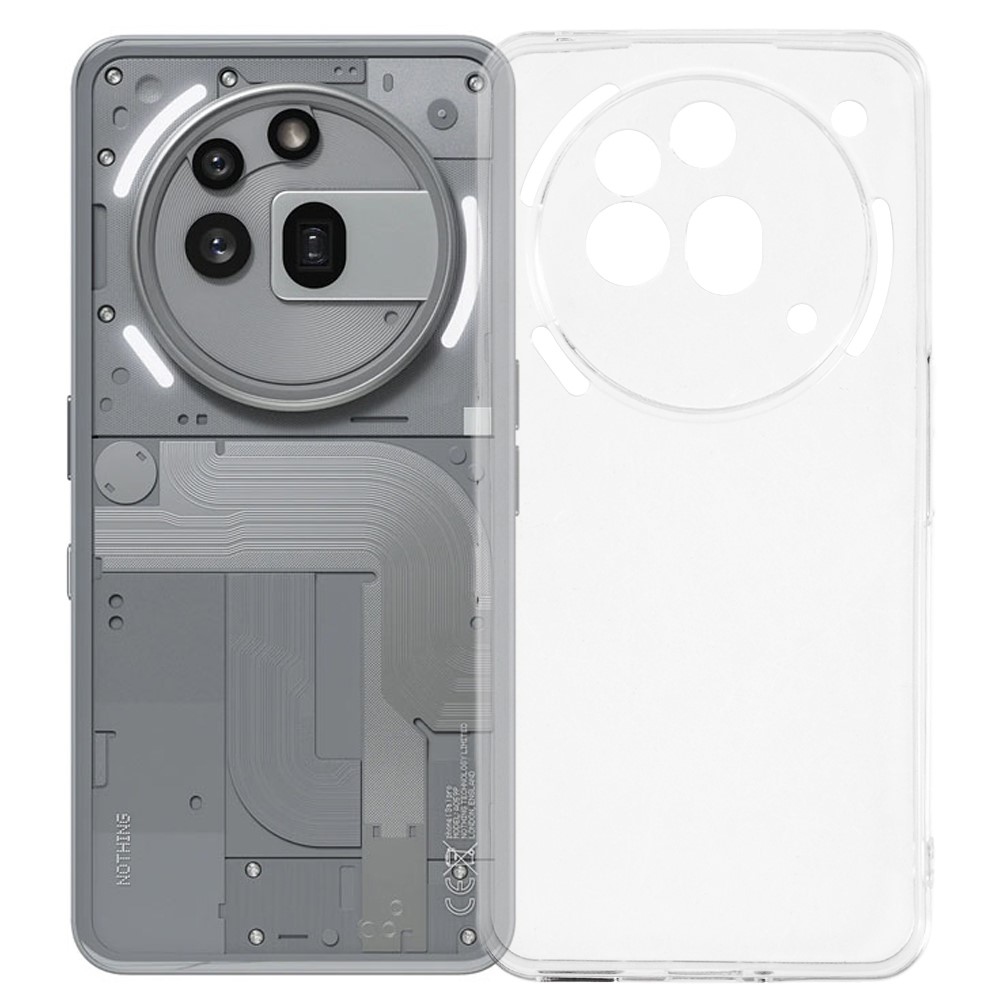 Priehľadný gélový obal pre mobil Nothing Phone (3a) Pro - priehľadný