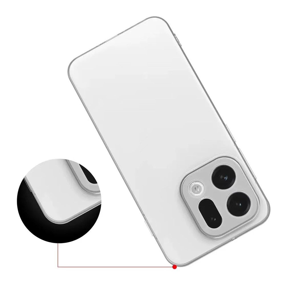 Priehľadný gélový obal pre mobil Oppo Find X9 5G - priehľadný