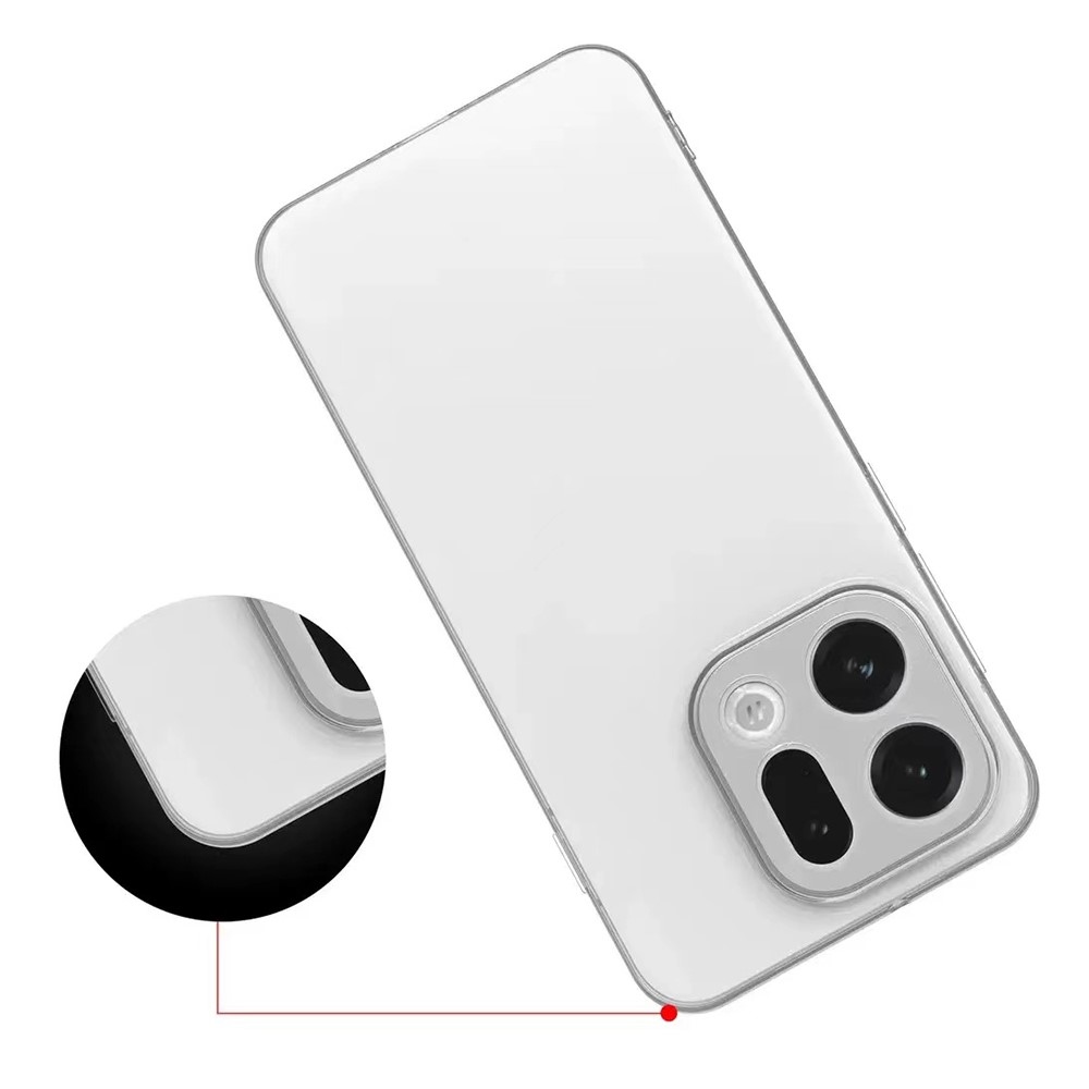 Priehľadný gélový obal pre mobil Oppo Find X9 Pro 5G - priehľadný