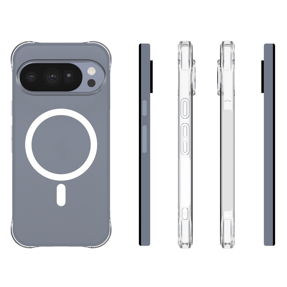 Priehľadný gélový obal s MagSafe na Google Pixel 11 Pro s vystuženými rohmi