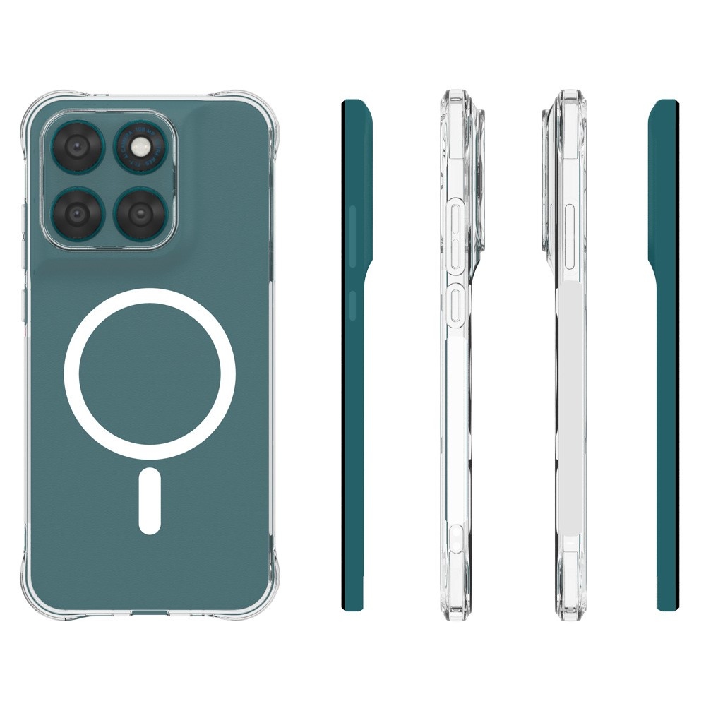 Priehľadný gélový obal s MagSafe na Motorola Moto G87 5G/G77 5G/G67 5G s vystuženými rohmi