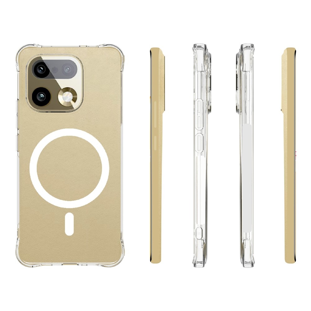 Priehľadný gélový obal s MagSafe na Realme 16 Pro+ 5G s vystuženými rohmi