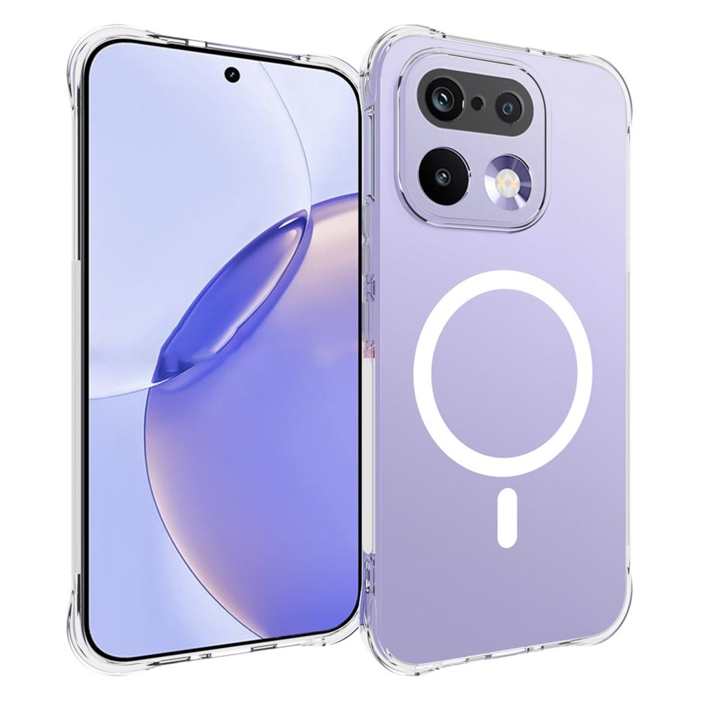 Priehľadný gélový obal s MagSafe na Realme 16 Pro 5G s vystuženými rohmi