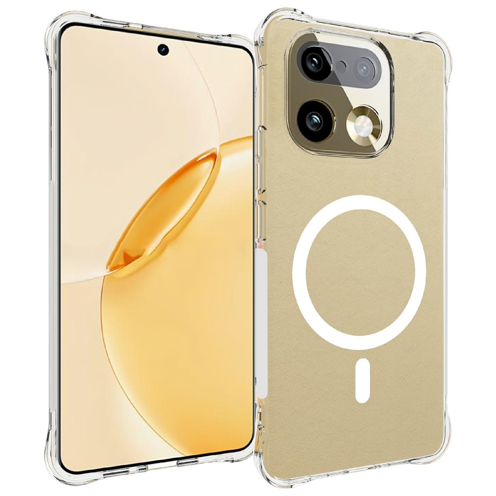 Priehľadný gélový obal s MagSafe na Realme 16 Pro+ 5G s vystuženými rohmi