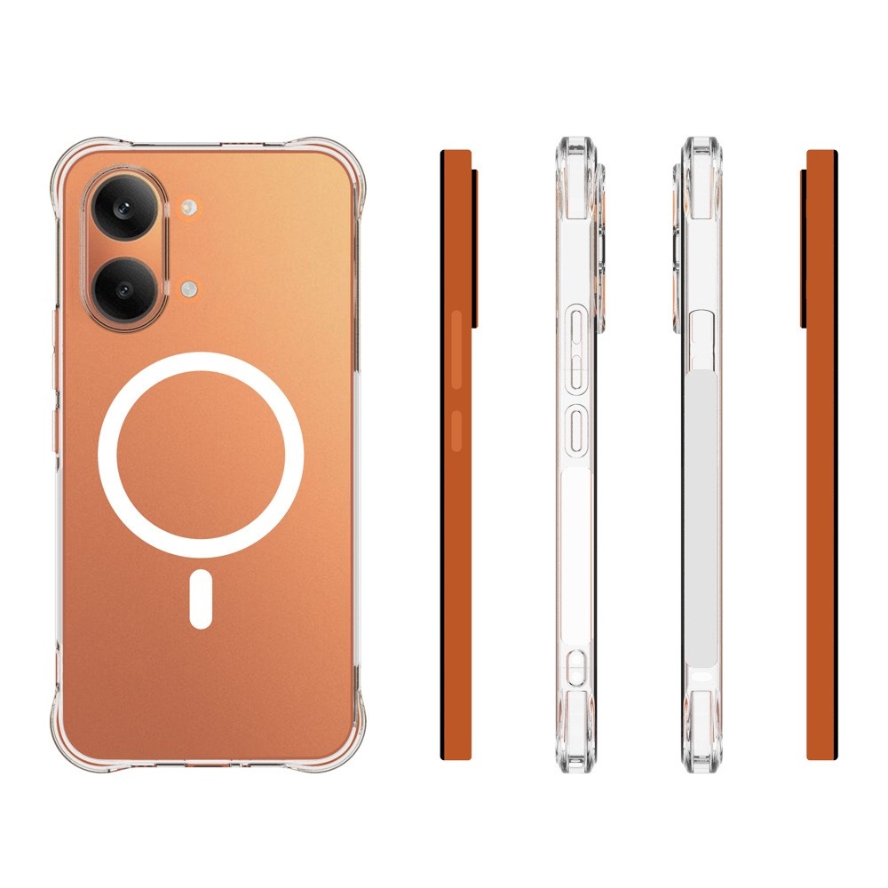 Priehľadný gélový obal s MagSafe na Xiaomi Poco X8 Pro Max 5G s vystuženými rohmi