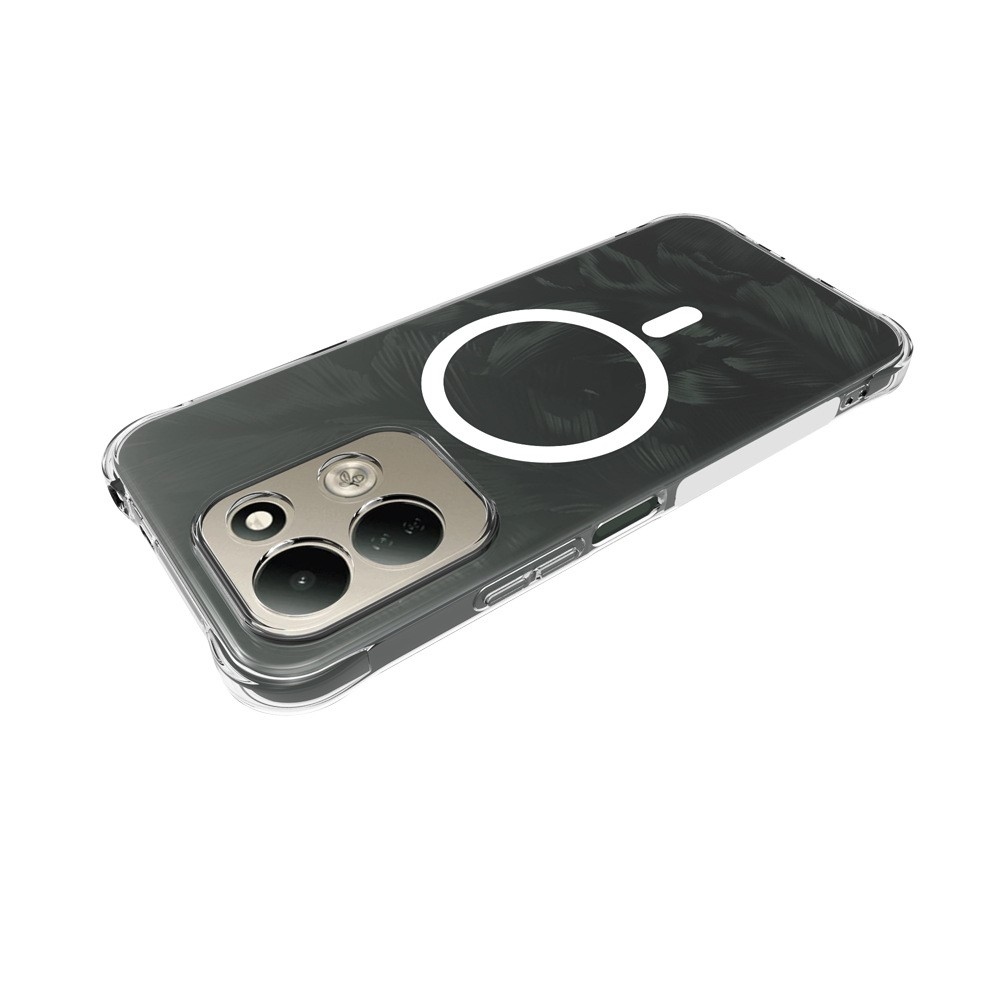 Priehľadný gélový obal s MagSafe na Xiaomi Redmi 17 4G/5G s vystuženými rohmi