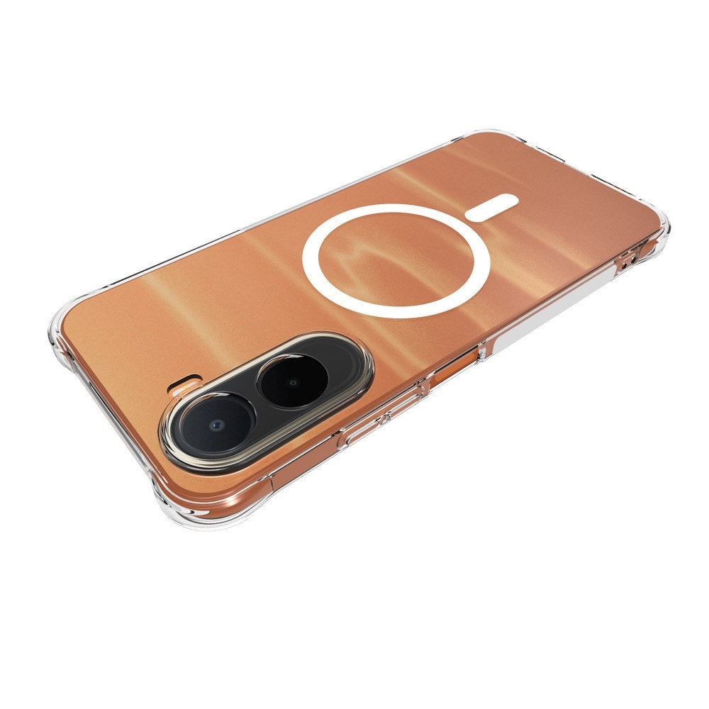 Priehľadný gélový obal s MagSafe na Xiaomi Redmi A7 Pro s vystuženými rohmi