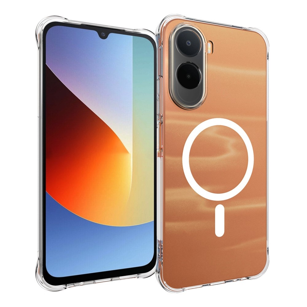 Priehľadný gélový obal s MagSafe na Xiaomi Redmi A7 Pro s vystuženými rohmi