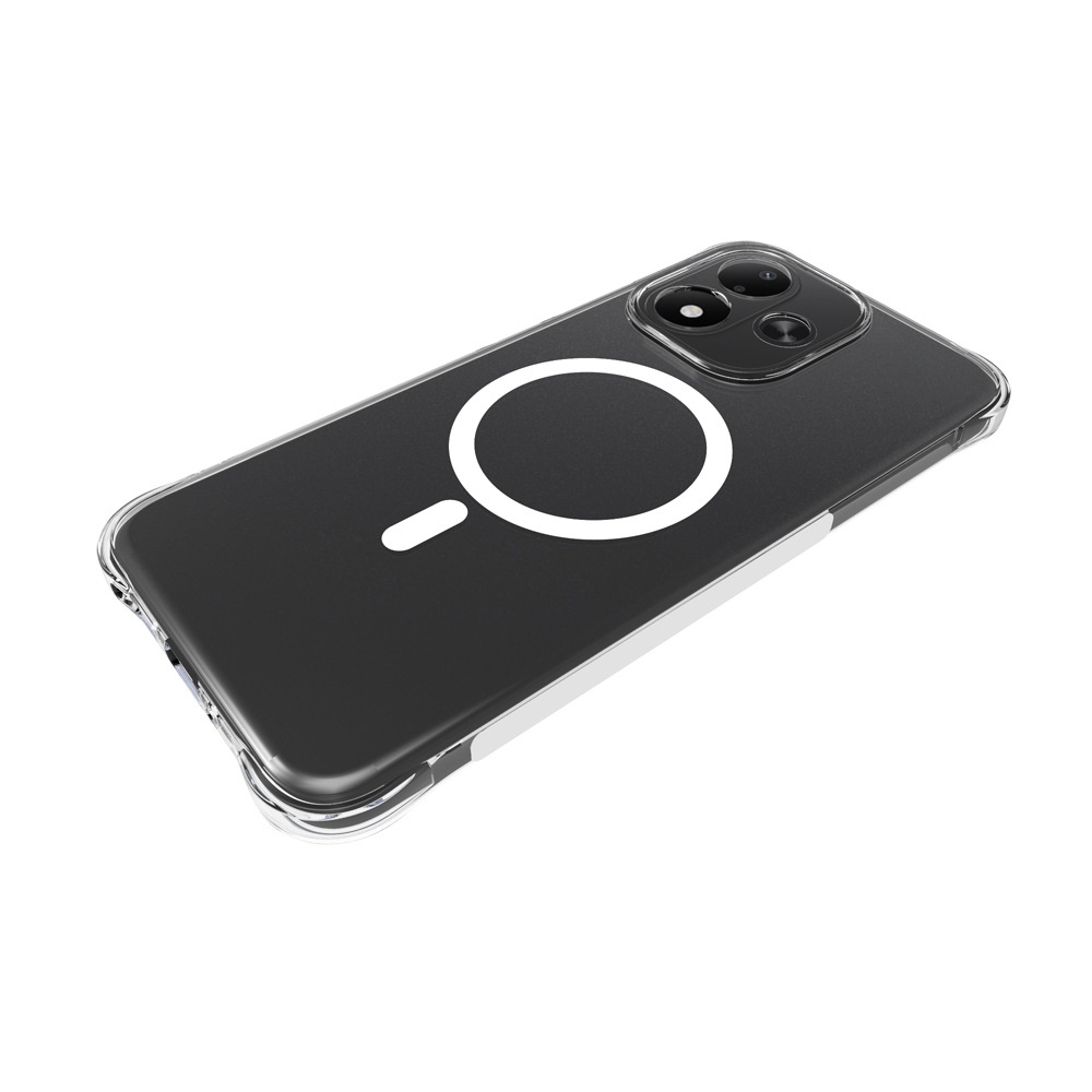 Priehľadný gélový obal s MagSafe na Xiaomi Redmi Note 17 4G/5G s vystuženými rohmi