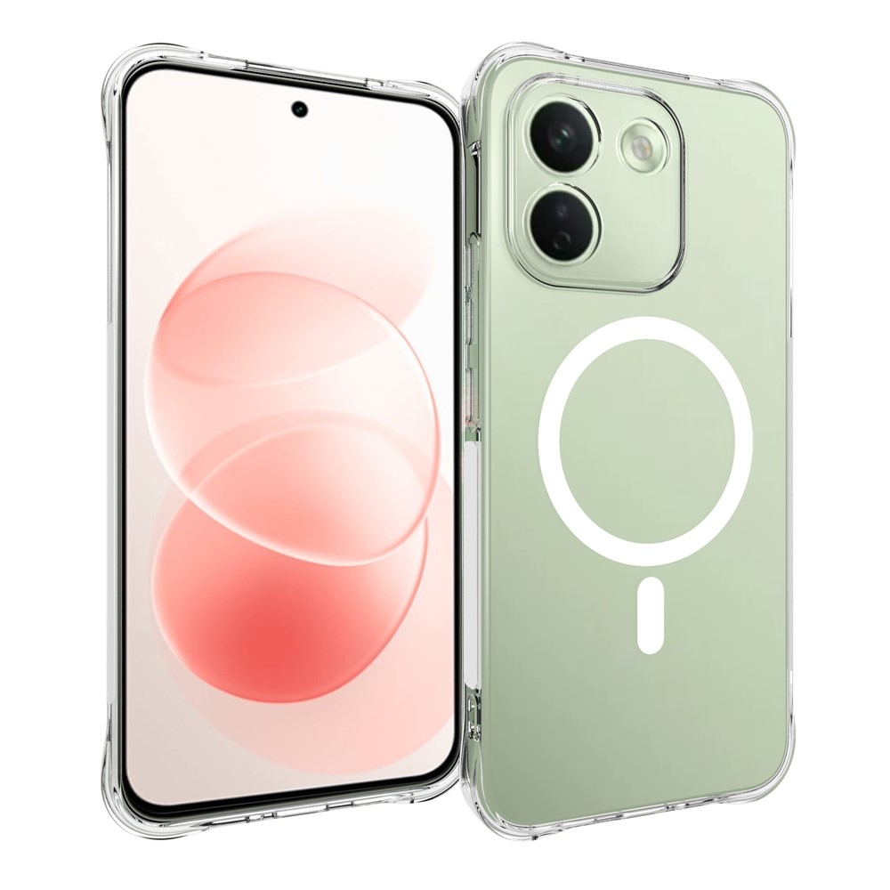 Priehľadný gélový obal s MagSafe na Xiaomi Redmi Note 17 Pro Max 5G s vystuženými rohmi