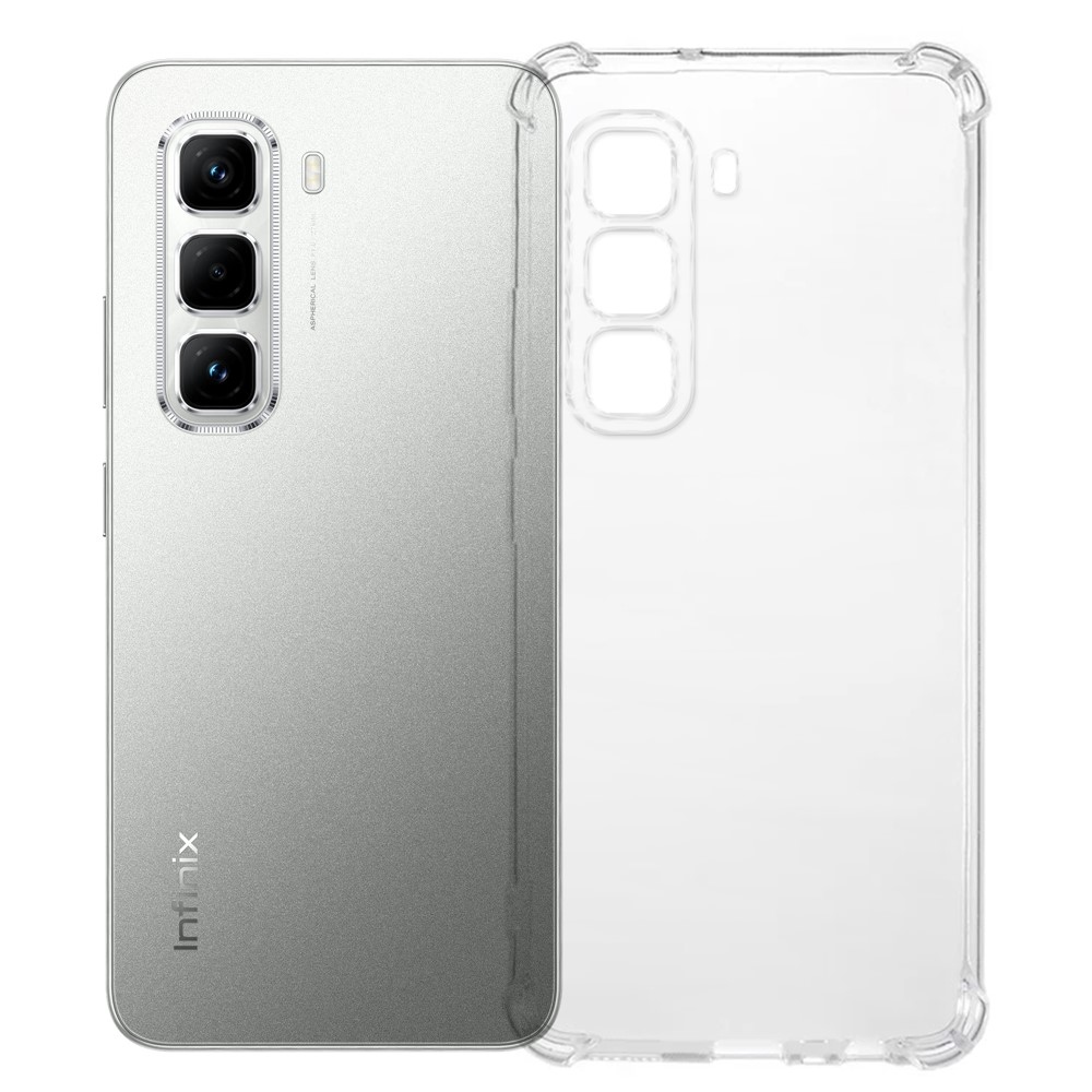 Priehľadný gélový obal s vystuženými rohmi na Infinix Hot 50 Pro