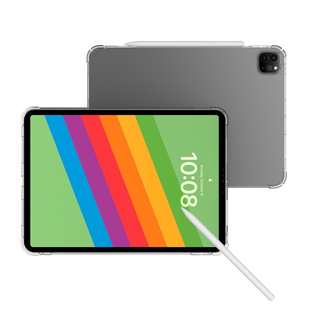 Priehľadný gélový obal s vystuženými rohmi na iPad Pro 11 (2024)/(2025) - priehľadný