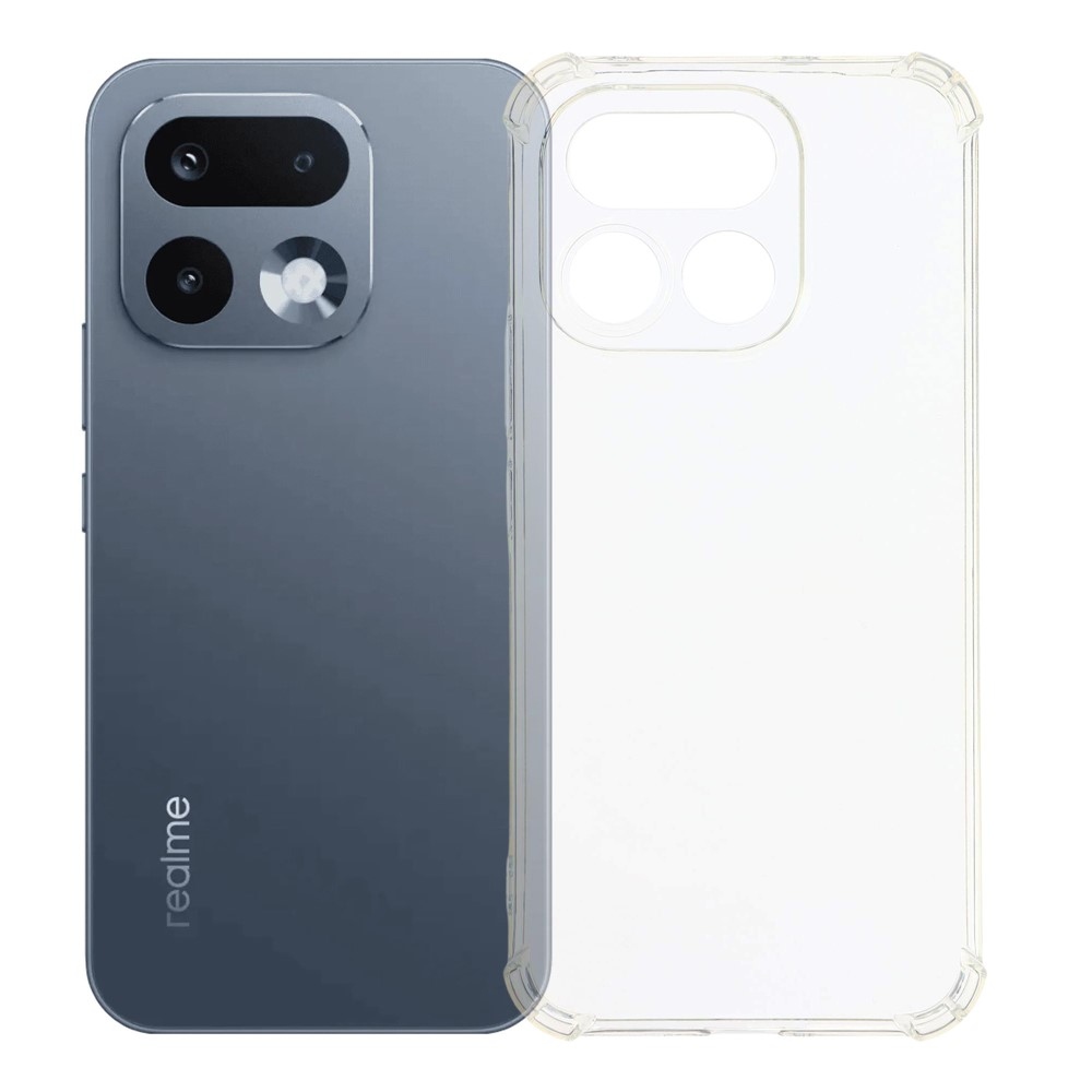Priehľadný gélový obal s vystuženými rohmi na mobil Realme 16 Pro 5G