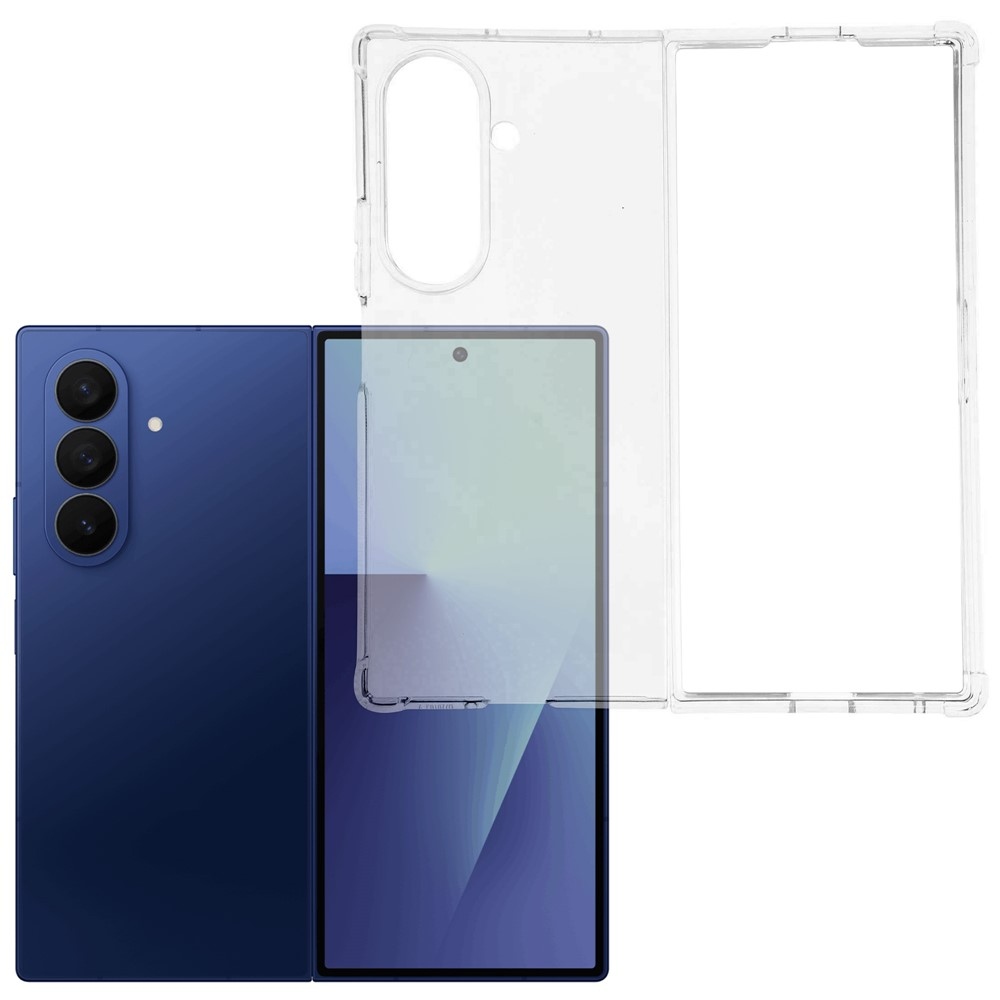 Priehľadný gélový obal s vystuženými rohmi na mobil Samsung Galaxy Z Fold8 Ultra 5G - priehľadný