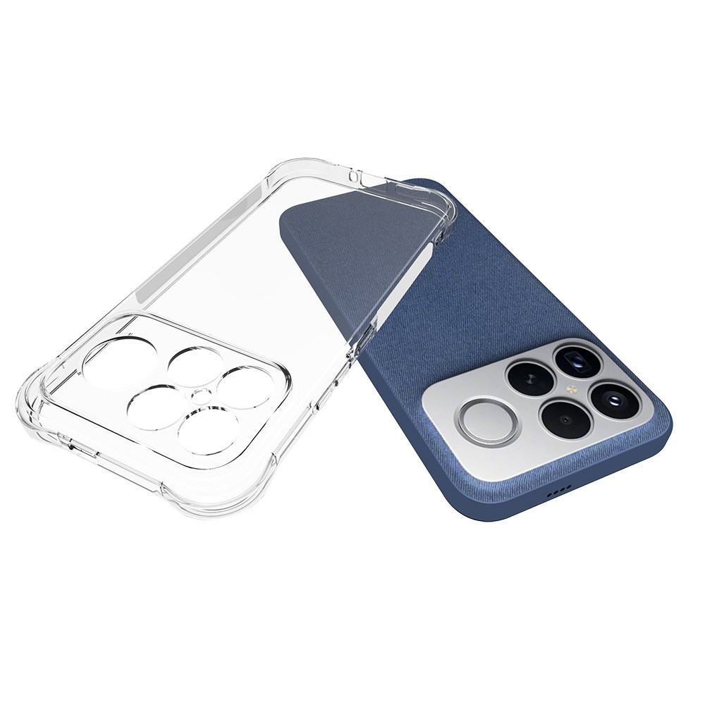 Priehľadný gélový obal s vystuženými rohmi na mobil Xiaomi Poco F8 Ultra 5G - priehľadný