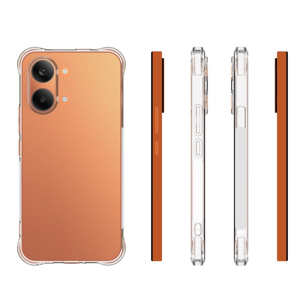 Priehľadný gélový obal s vystuženými rohmi na mobil Xiaomi Poco X8 Pro Max 5G - priehľadný