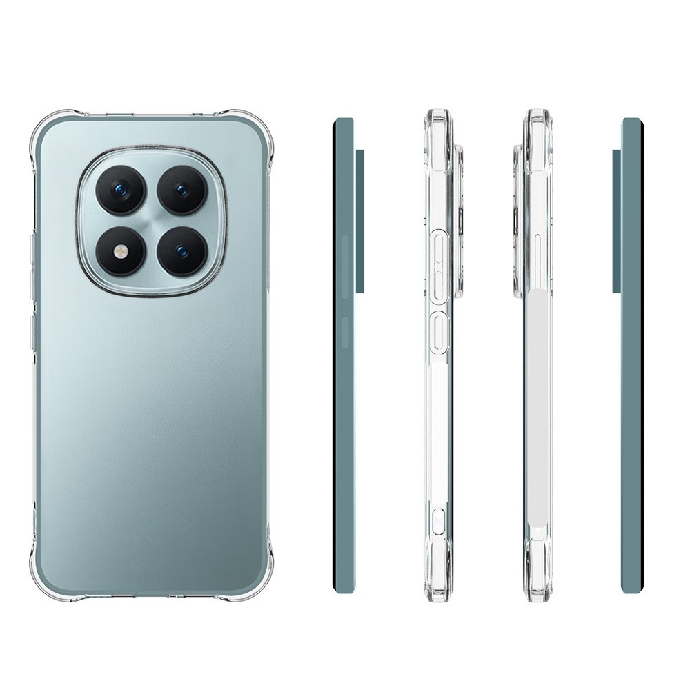 Priehľadný gélový obal s vystuženými rohmi na mobil Xiaomi Redmi Note 15 Pro+ 5G - priehľadný