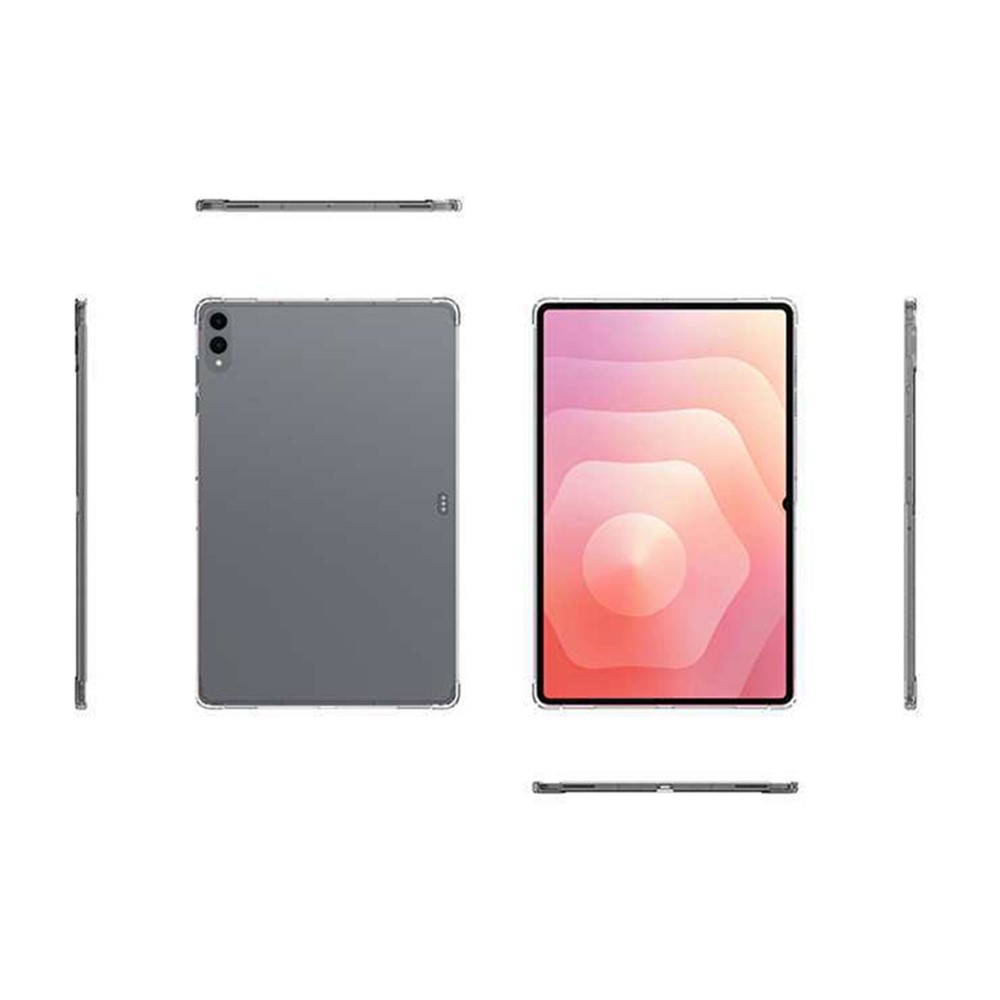 Priehľadný gélový obal s vystuženými rohmi na Samsung Galaxy Tab S11 Ultra - priehľadný