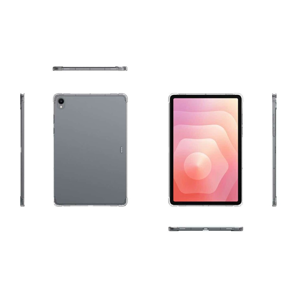 Priehľadný gélový obal s vystuženými rohmi na Samsung Galaxy Tab S12+ - priehľadný