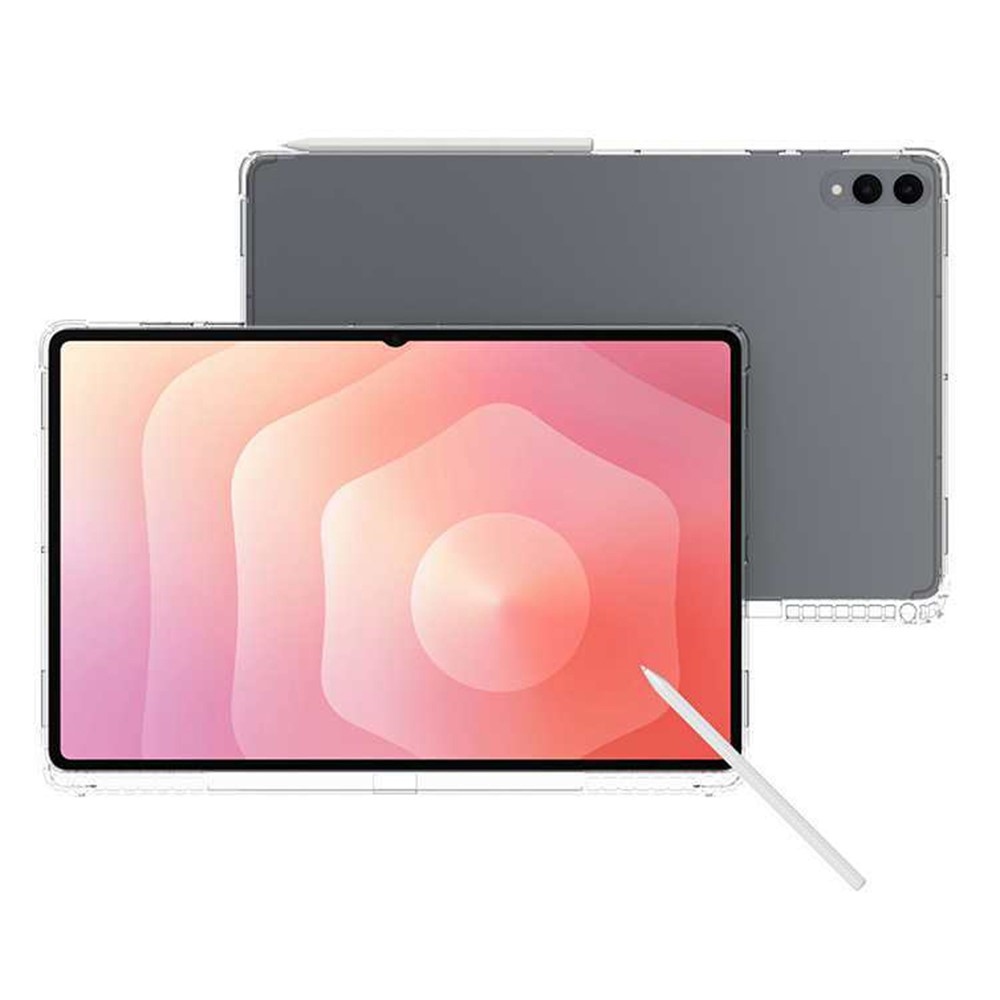 Priehľadný gélový obal s vystuženými rohmi na Samsung Galaxy Tab S12 Ultra - priehľadný