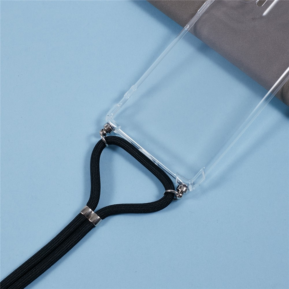 Priehľadný gélový obal so šnúrkou na Motorola Edge 50 Fusion 5G