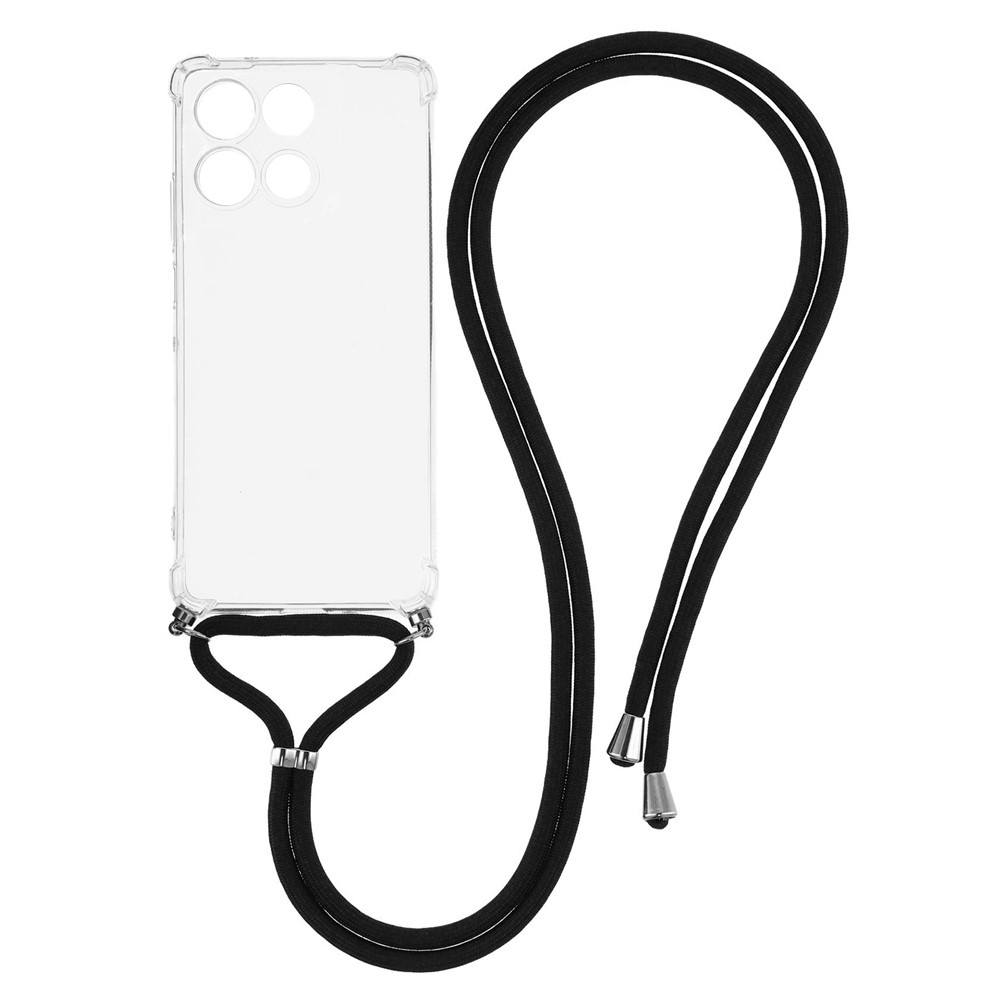 Priehľadný gélový obal so šnúrkou na Motorola Moto G86 5G