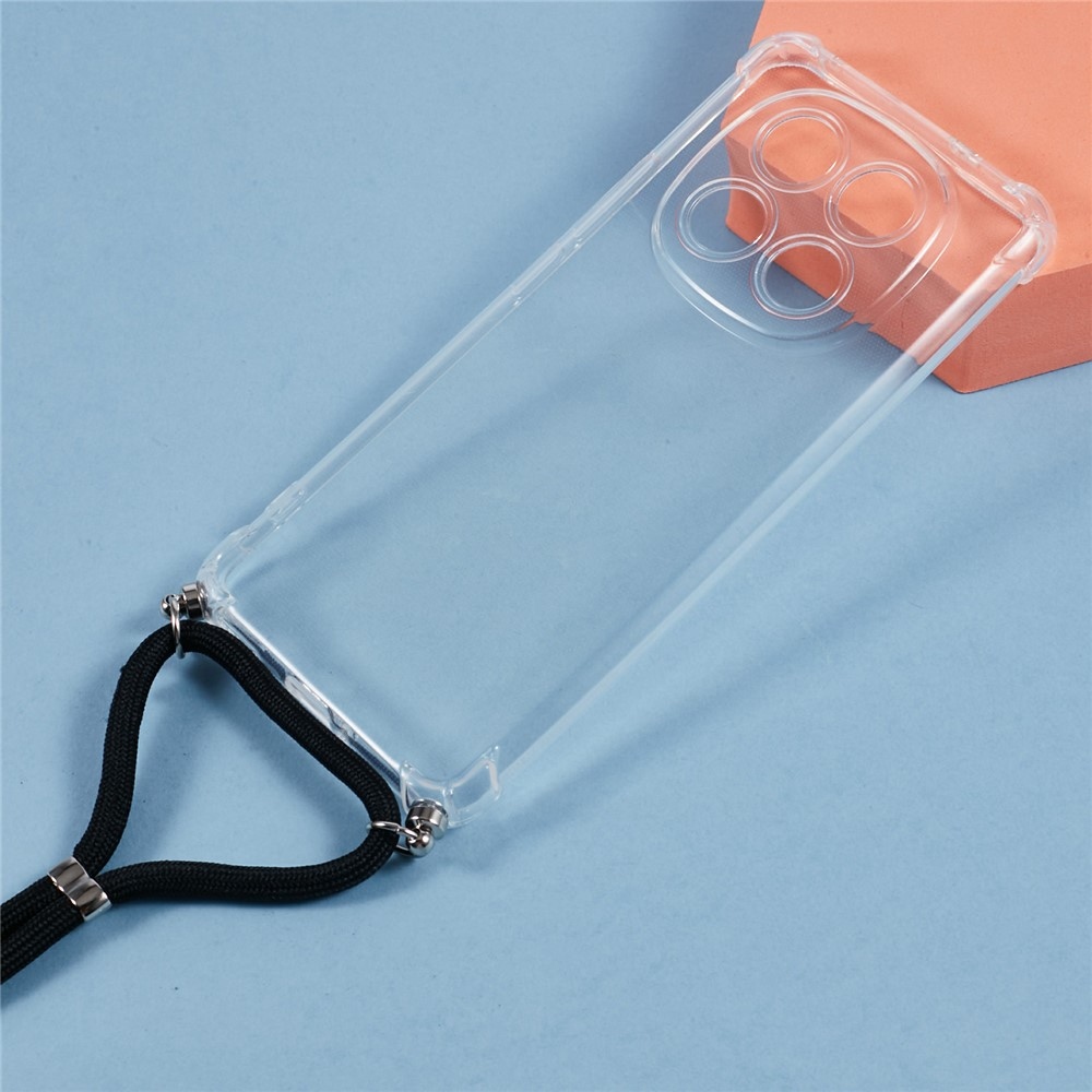 Priehľadný gélový obal so šnúrkou na Xiaomi Poco M8 5G/Redmi Note 15 5G