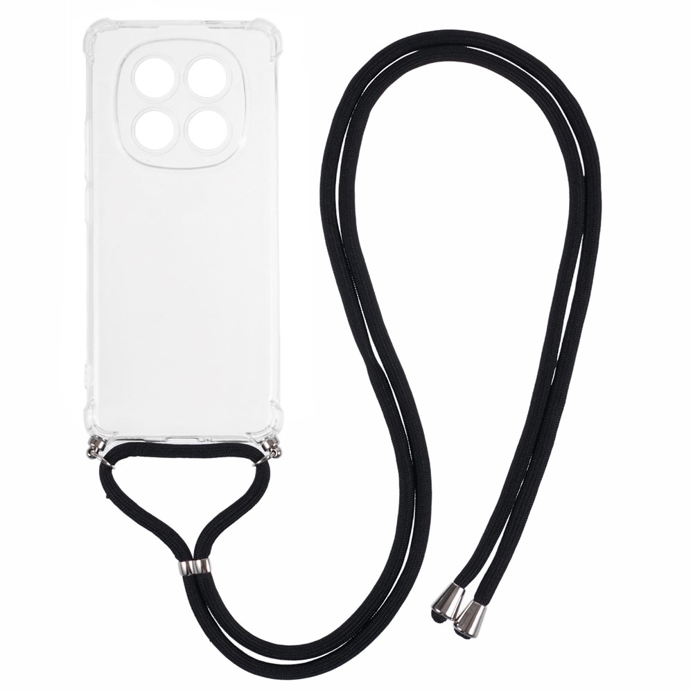 Priehľadný gélový obal so šnúrkou na Xiaomi Poco M8 5G/Redmi Note 15 5G