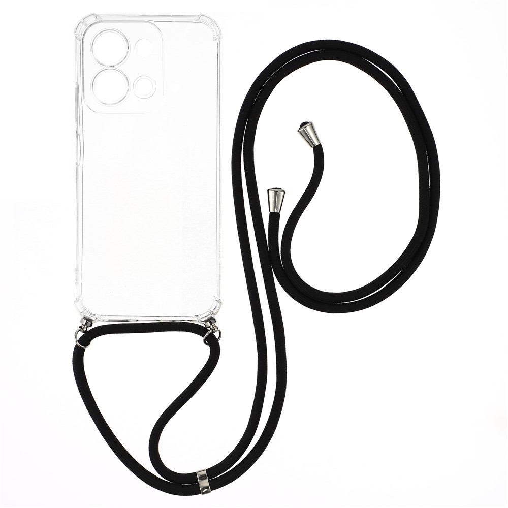 Priehľadný gélový obal so šnúrkou na Xiaomi Redmi 15C 4G (171mm)/Poco C85 4G (171mm)