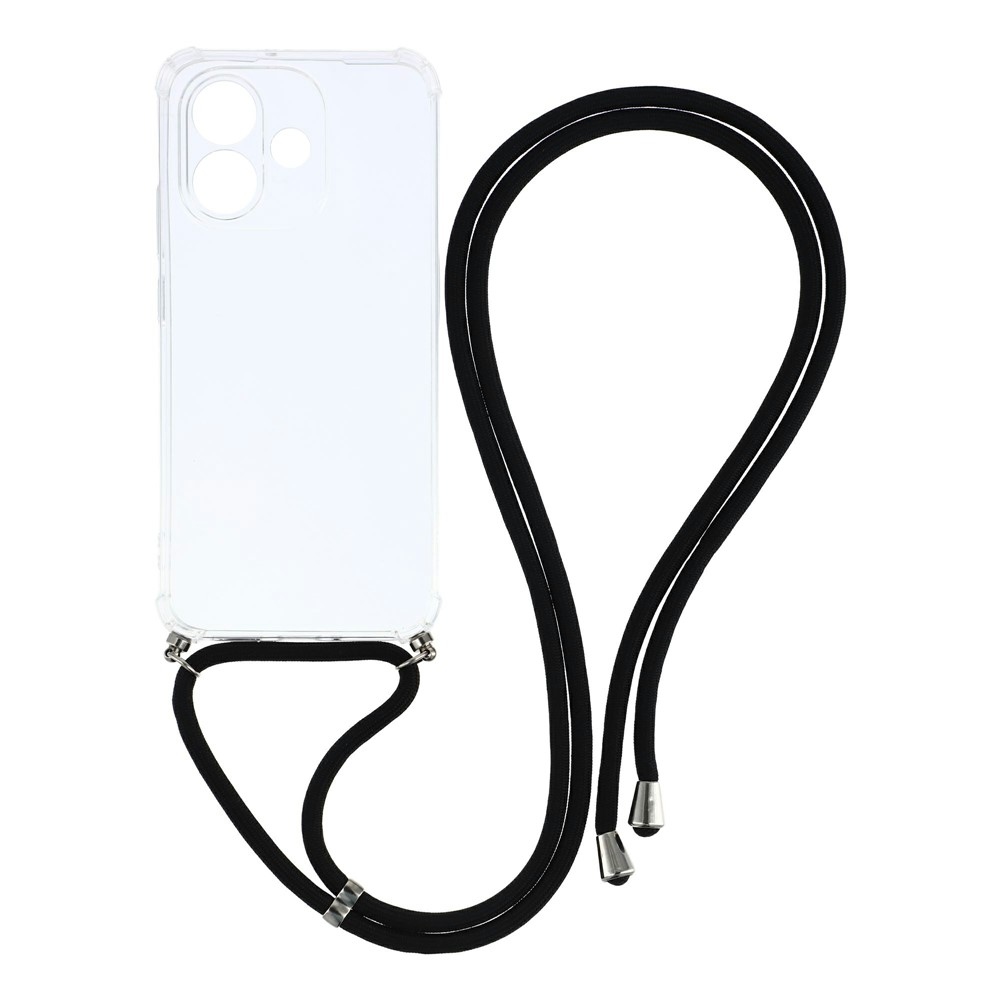 Priehľadný gélový obal so šnúrkou na Xiaomi Redmi Note 17 Pro 5G