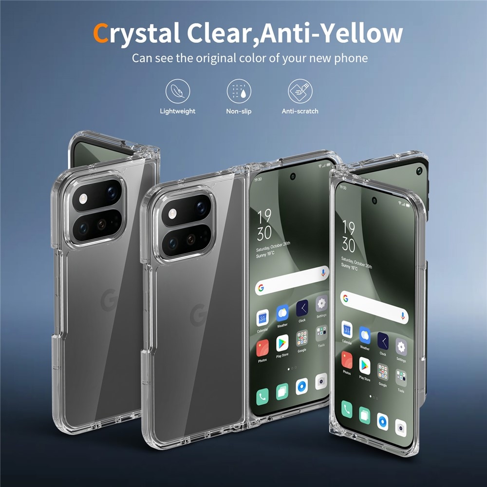 Priehľadný plastový kryt na mobil Google Pixel 11 Pro Fold