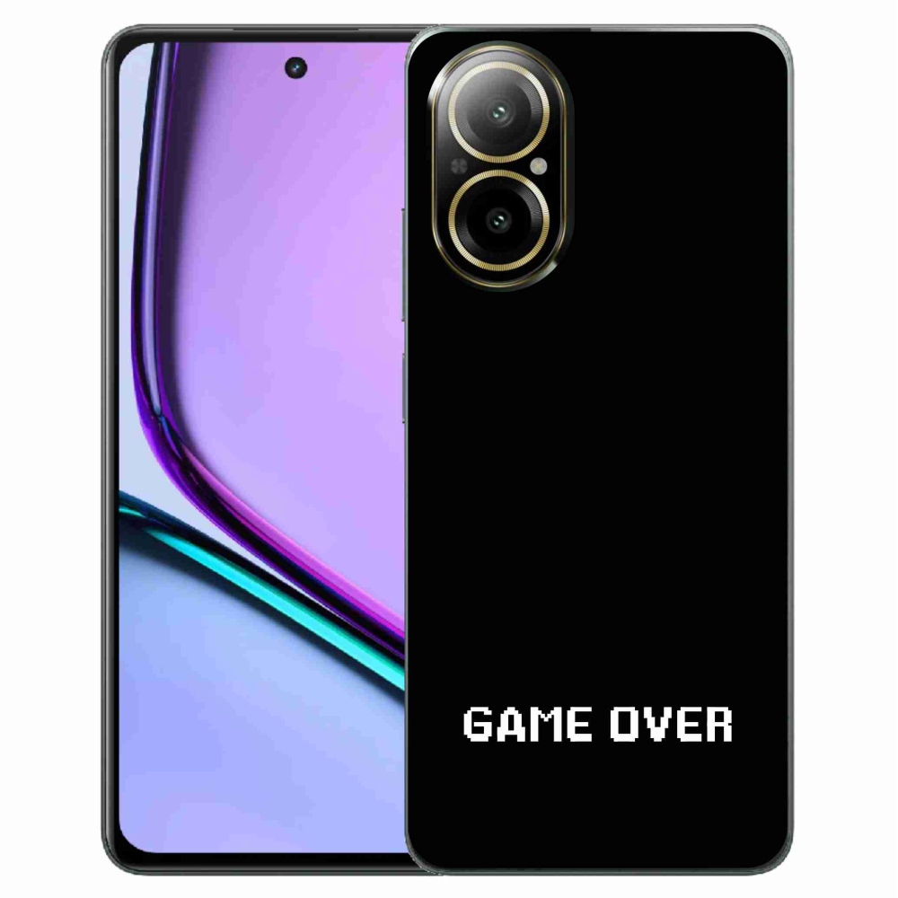 Gélový kryt mmCase na Realme C67 - game over čierne pozadie