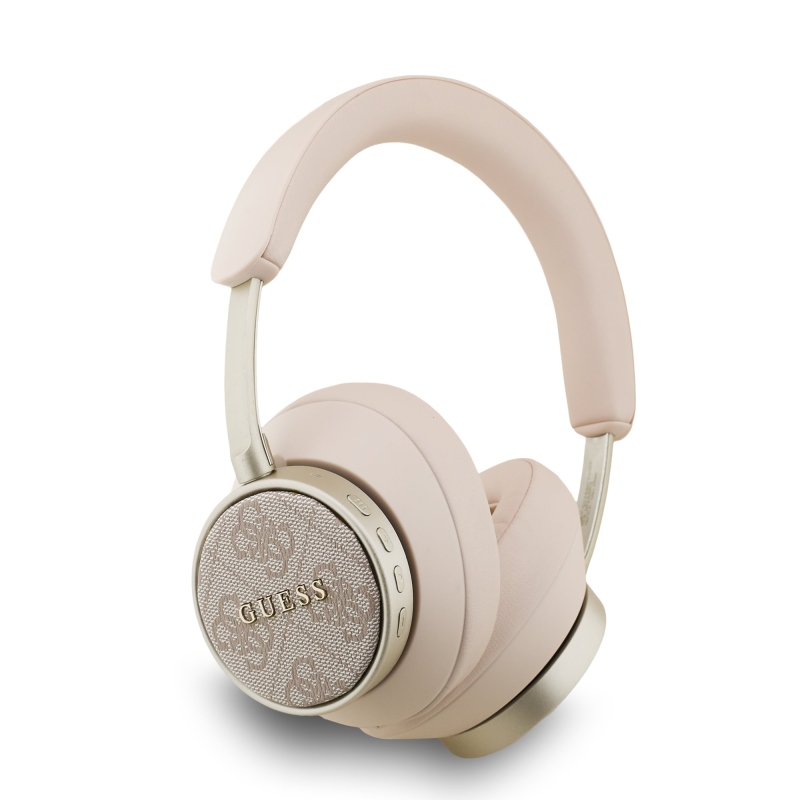 Bezdrôtové slúchadlá Guess PU Leather 4G Classic Logo ENC Pink