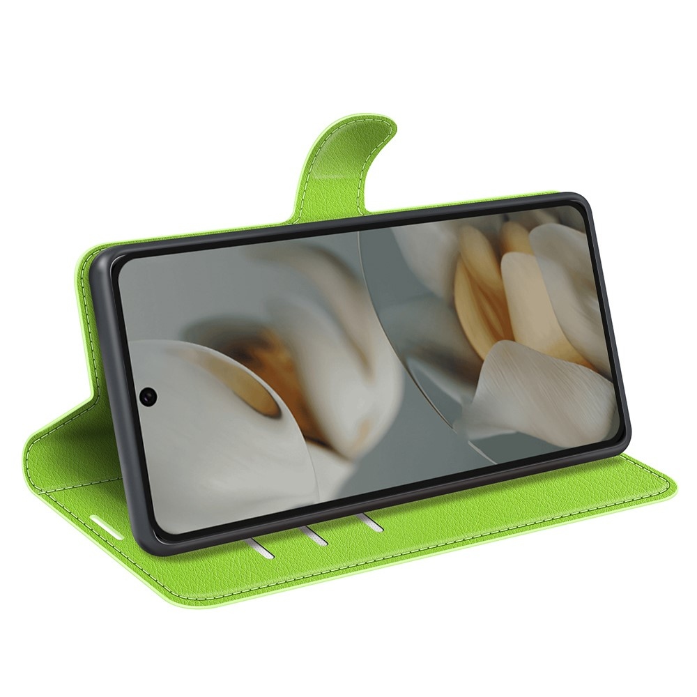 Litchi knižkové puzdro na Google Pixel 10 Pro XL - zelené