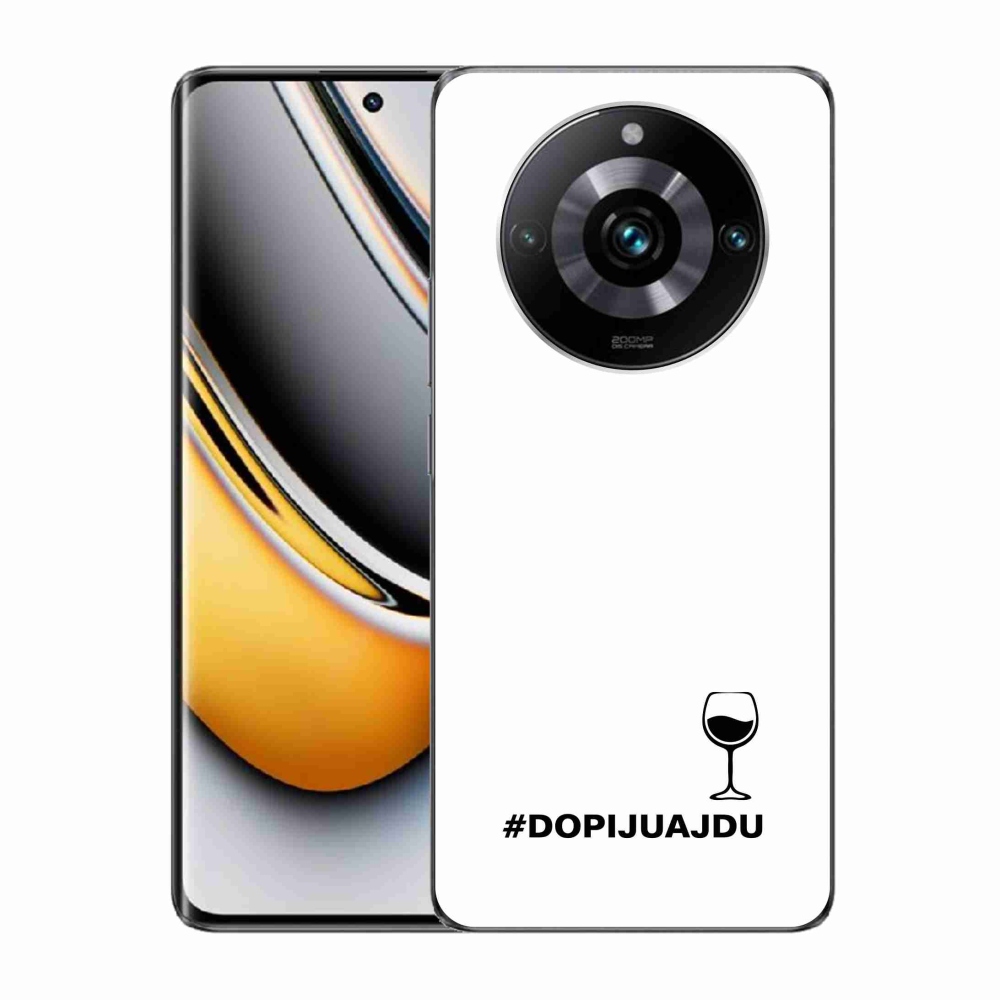 Gélový kryt mmCase na Realme 11 Pro/11 Pro+ - vínny motív biele pozadie