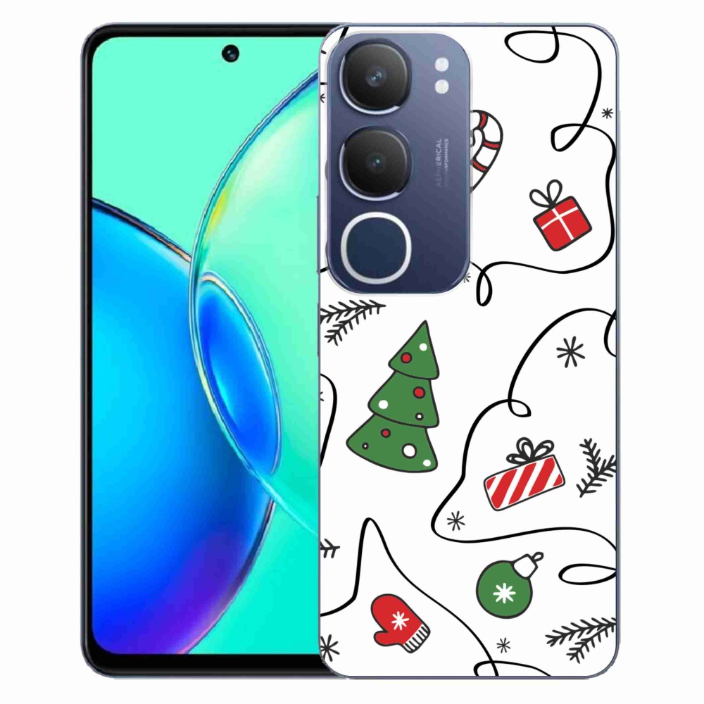 Gélový kryt mmCase na Vivo Y19s - vianočné motívy