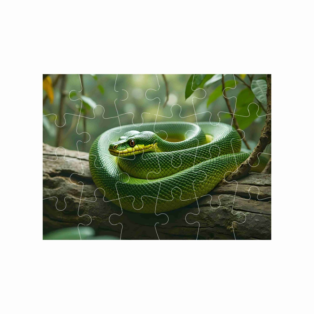 Puzzle 18x13cm (24 dielikov) s obrázkom - had