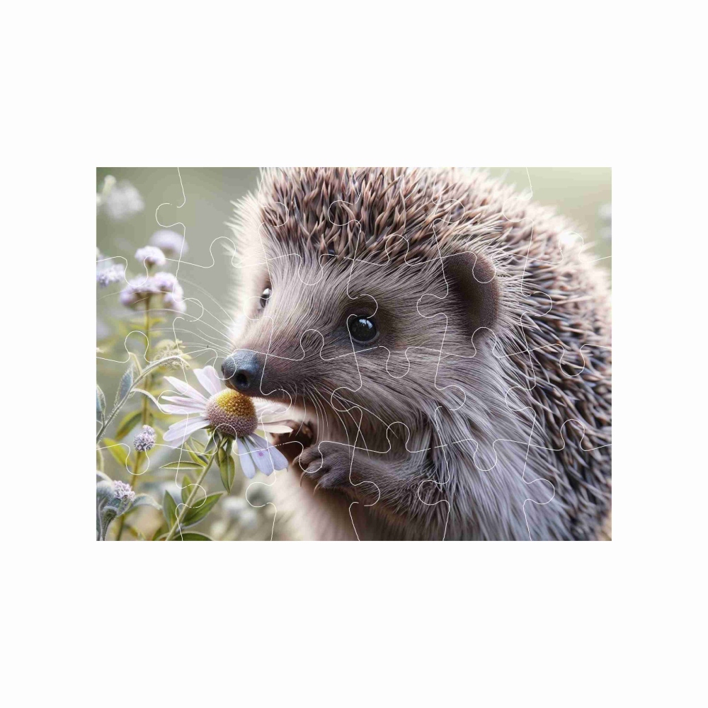 Puzzle 18x13cm (24 dielikov) s obrázkom - ježko